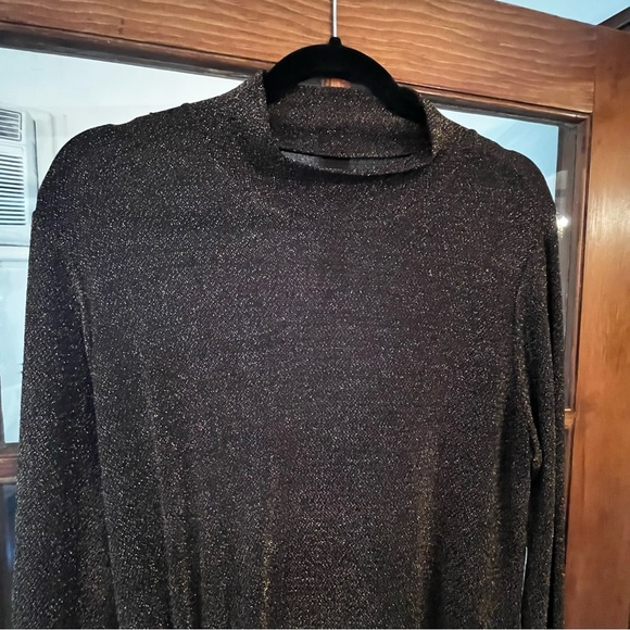 New Gold Reformation Paprika Long Sleeve Mock Neck Mini Dress 1x - Picture 4 of 9